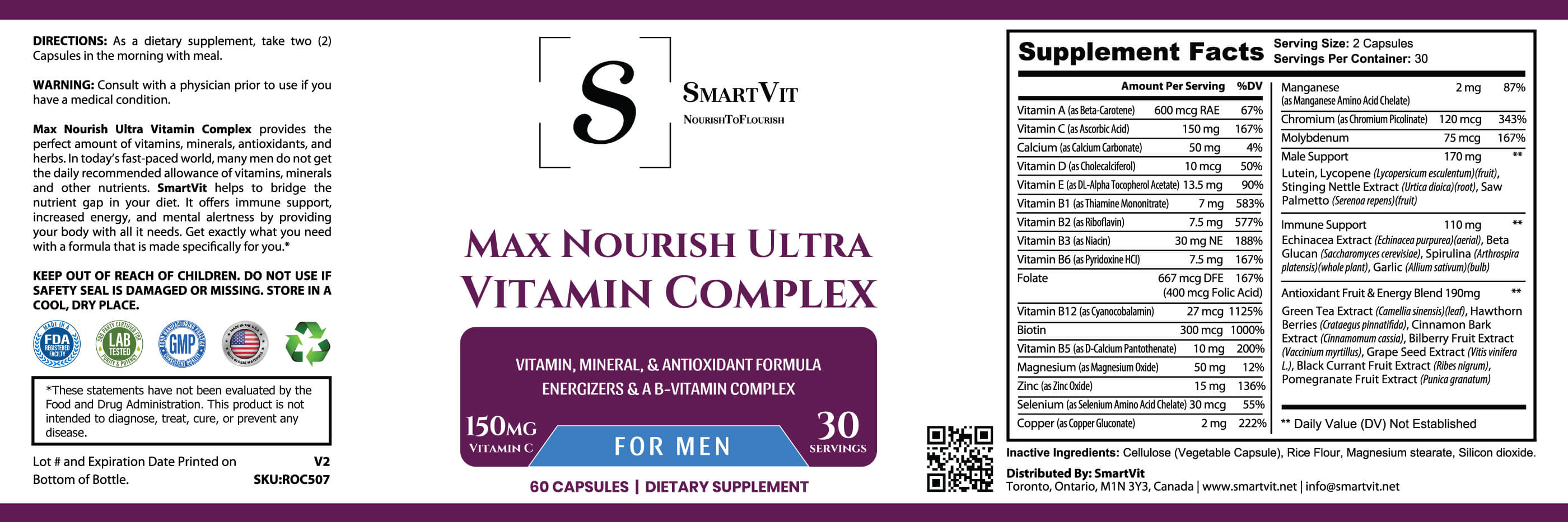 Max Nourish Ultra Vitamin For Men
